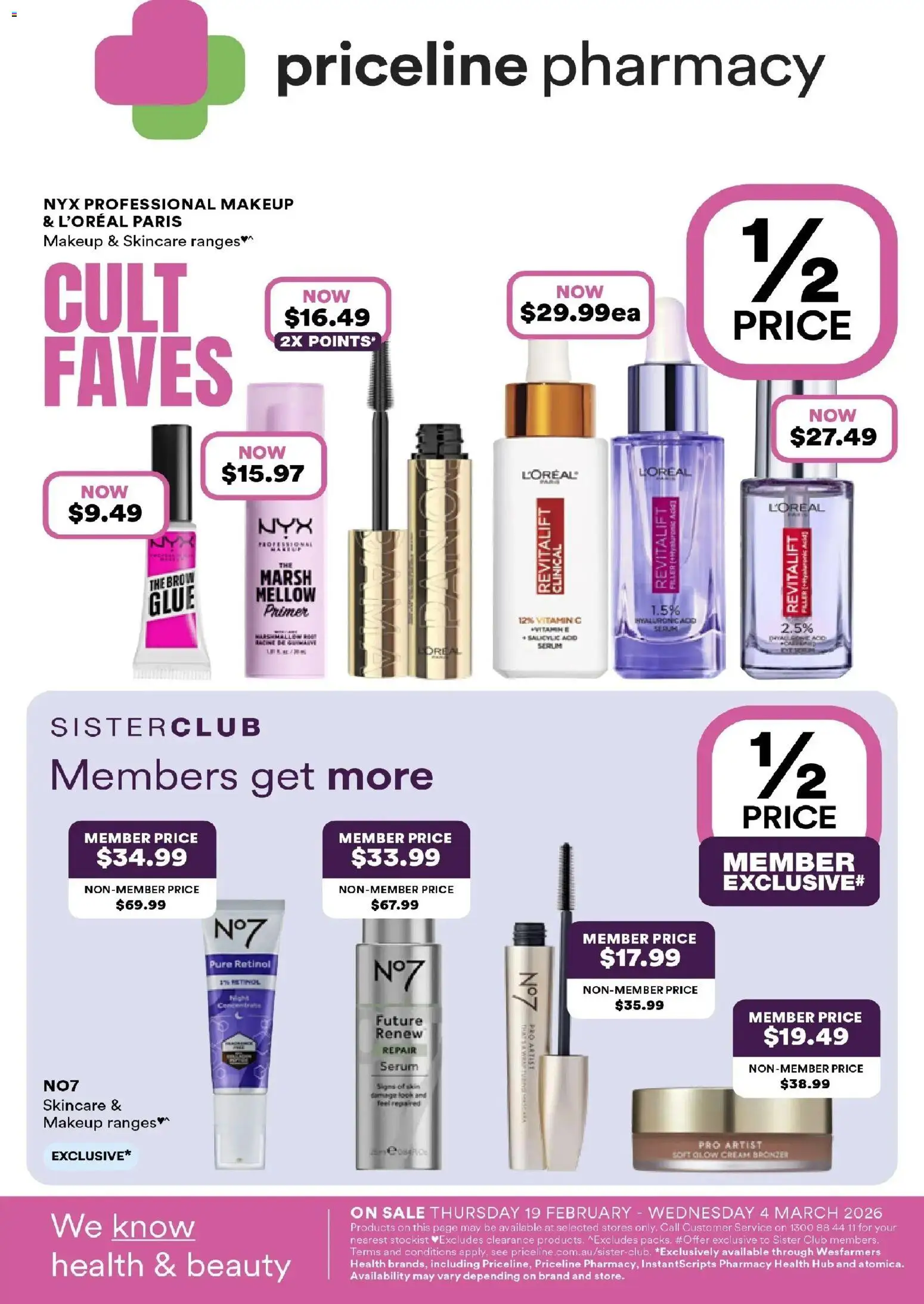 Priceline Pharmacy Catalogue Carlingford - 19/02/2026 > weekly / monthly specials 1