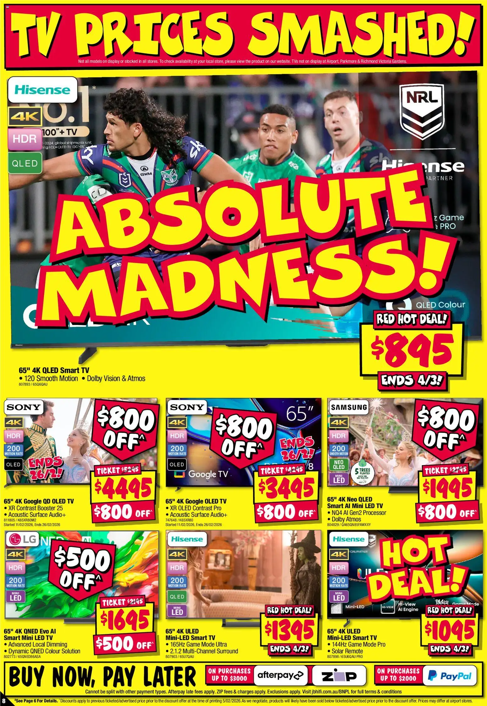 JB Hi-Fi catalogue - valid from 19.02.2026 | Page: 8 | Products: Tv, Audio, Game, Smart tv JB Hi-Fi catalogue - valid from 19.02.2026 | Page: 8 | Products: Tv, Audio, Game, Smart tv