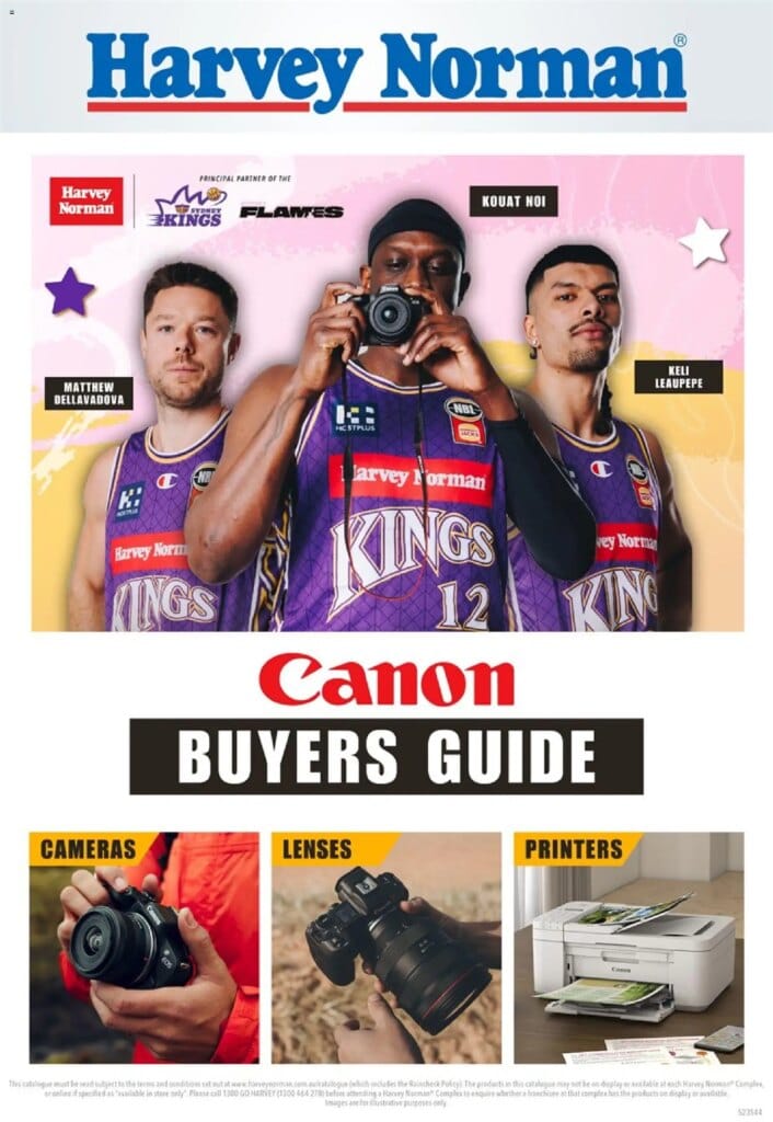 Harvey Norman Canon Buyers Guide – 29/01/2026 > weekly / monthly specials