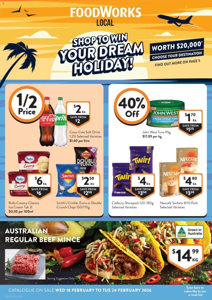 Foodworks Catalogue VIC – 18/02/2026 > weekly / monthly specials