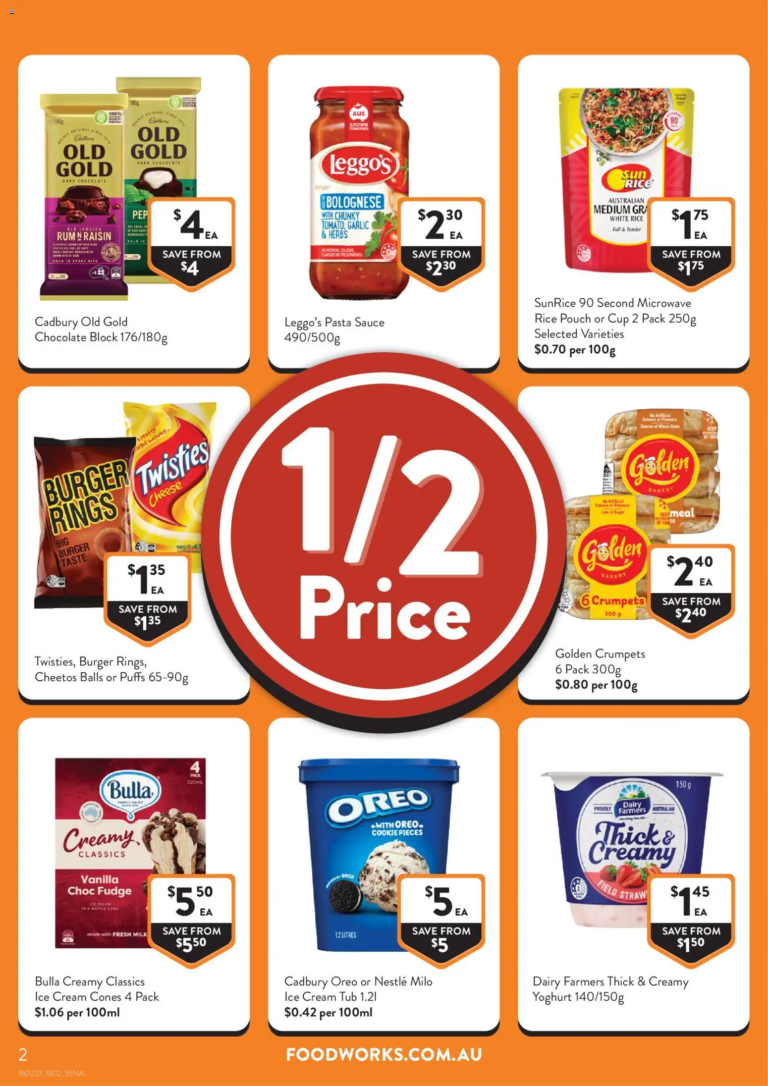 Foodworks catalogue - valid from 18.02.2026 | Page: 2 | Products: Milk, Dairy, Rice, Sugar