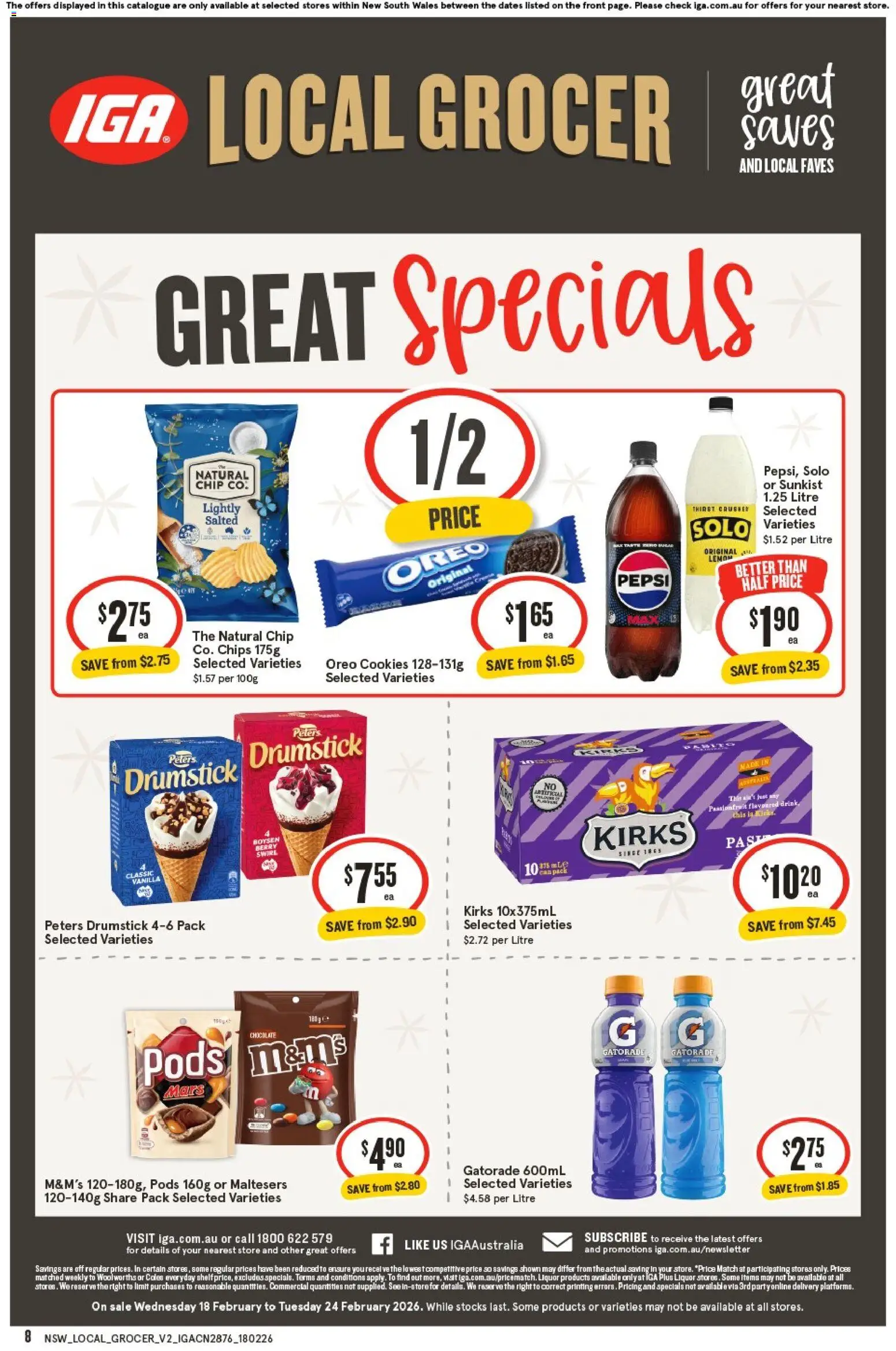 IGA catalogue - valid from 18.02.2026 | Page: 8 | Products: Chips, Passionfruit, Lemon IGA catalogue - valid from 18.02.2026 | Page: 8 | Products: Chips, Passionfruit, Lemon