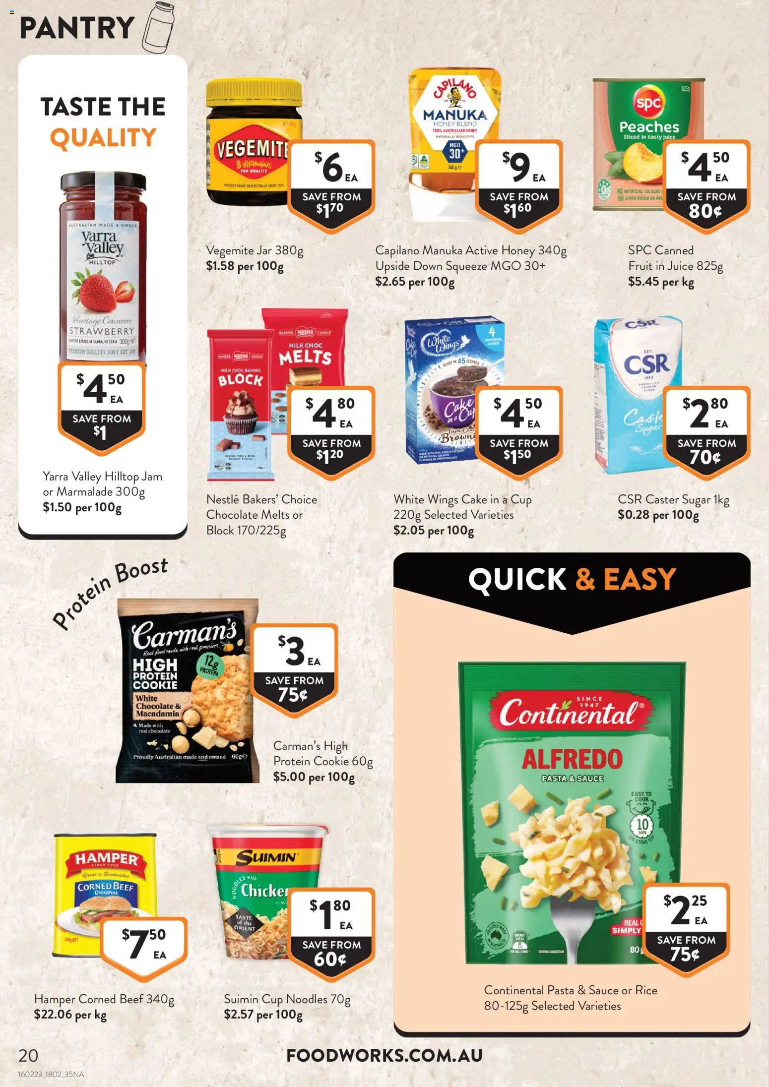 Foodworks catalogue - valid from 18.02.2026 | Page: 20 | Products: Milk, Rice, Beef, Sugar