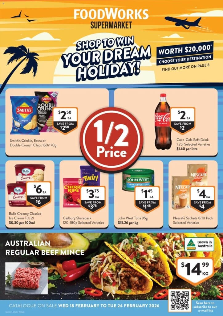Foodworks Catalogue NSW – 18/02/2026 > weekly / monthly specials