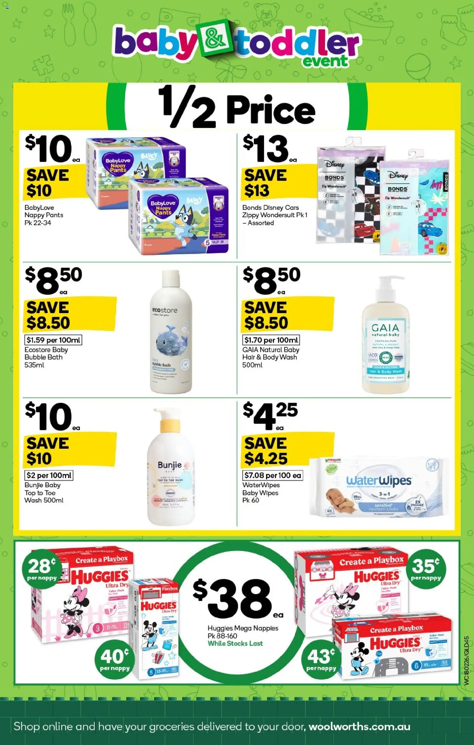 Woolworths catalogue - valid from 18.02.2026 | Page: 43 | Products: Bath, Bubble bath, Nappies, Pants