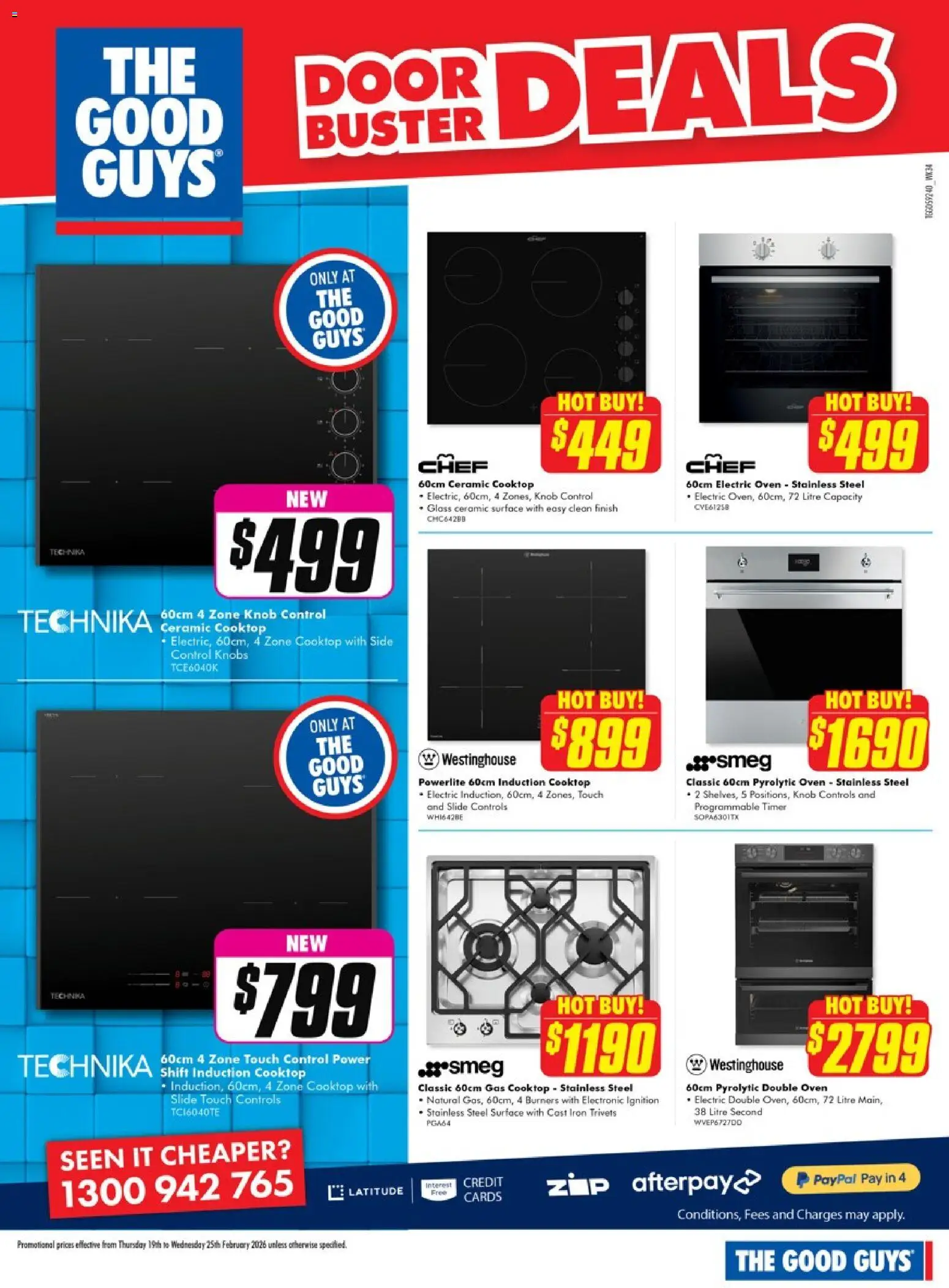 The Good Guys catalogue - valid from 18.02.2026 | Page: 8 | Products: Door, Cooktop, Timer, Iron