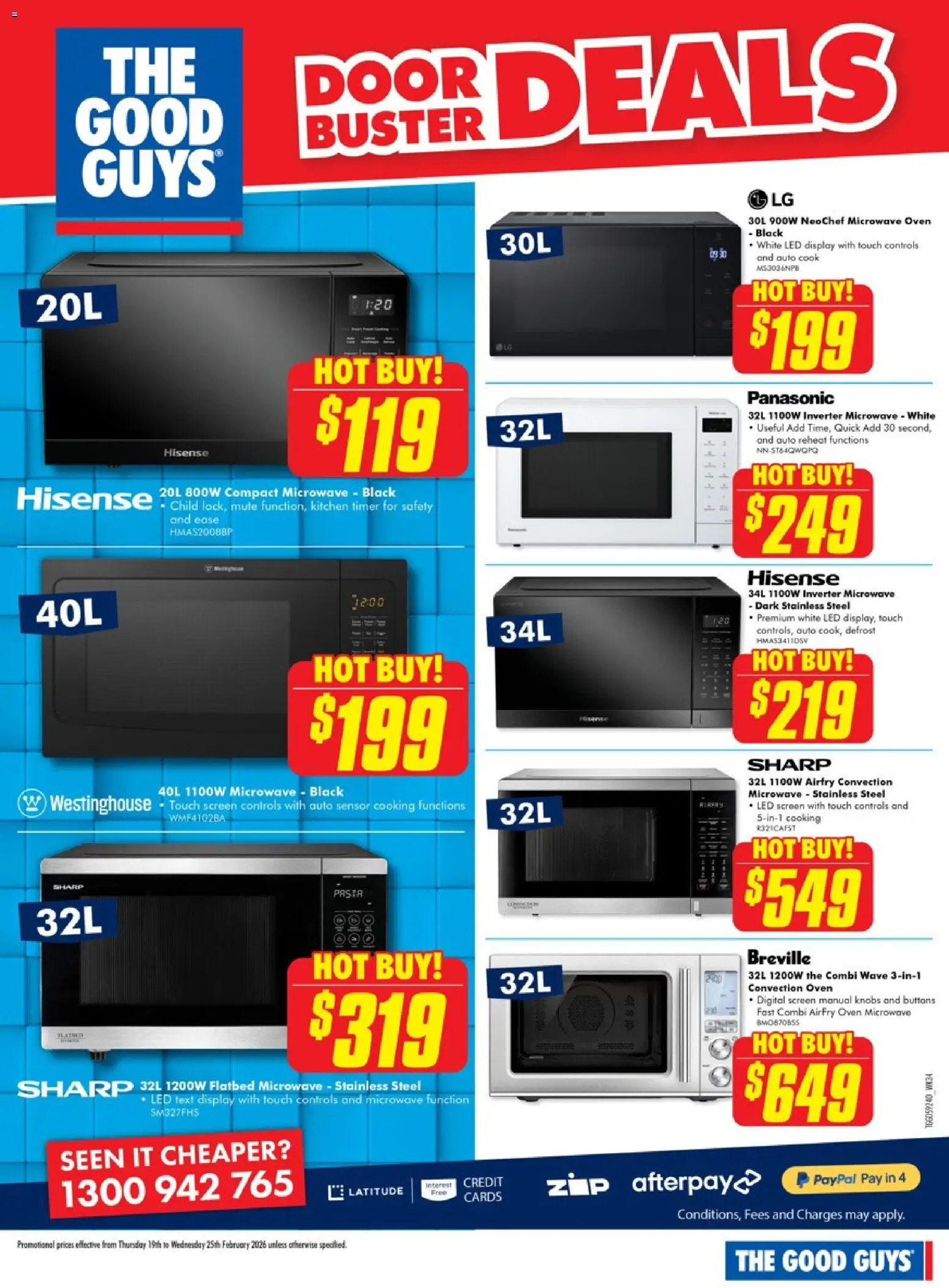 The Good Guys catalogue - valid from 18.02.2026 | Page: 10 | Products: Door, Digital, Oven, Microwave