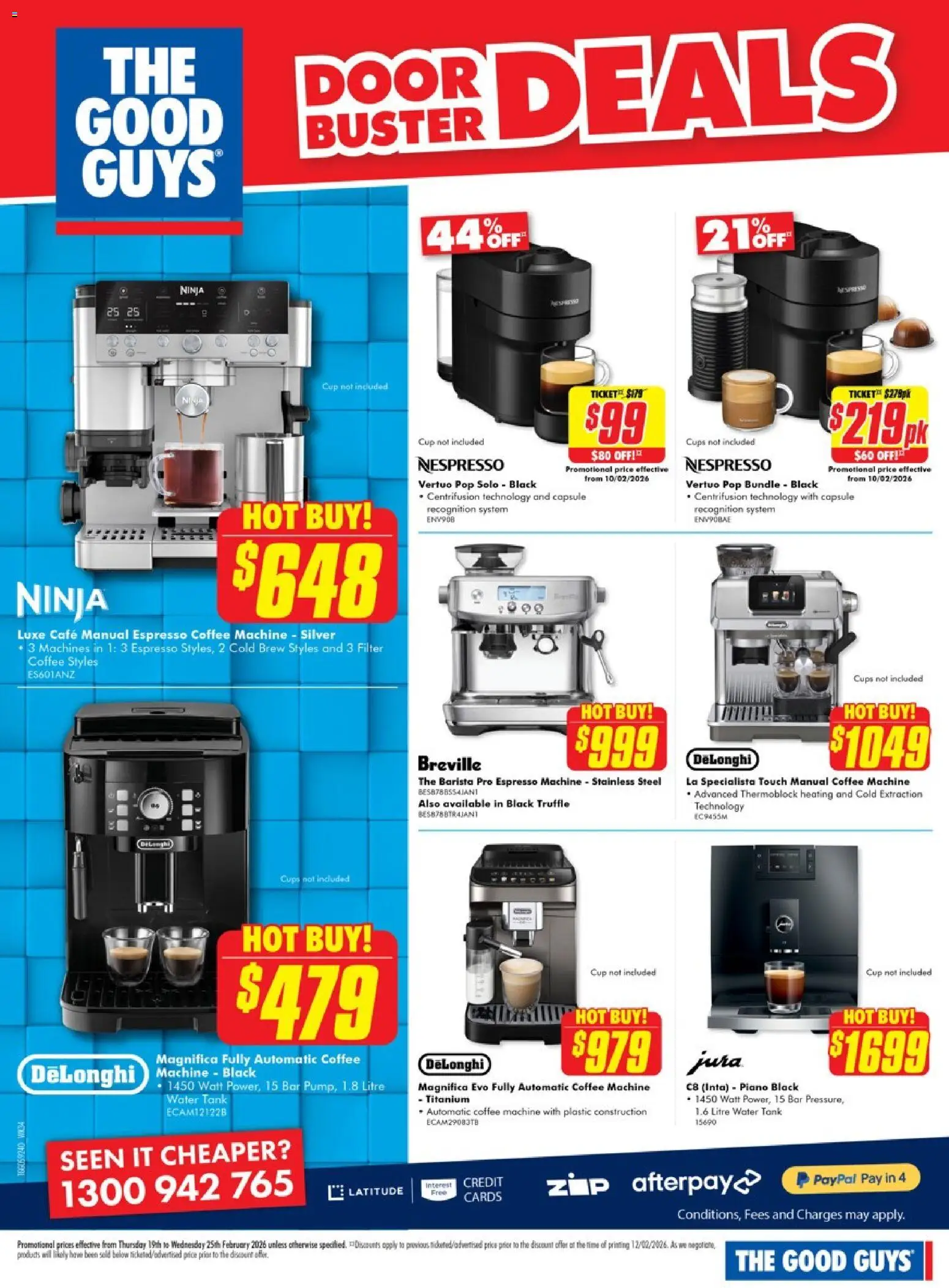 The Good Guys catalogue - valid from 18.02.2026 | Page: 11 | Products: Cups, Door, Coffee, Water