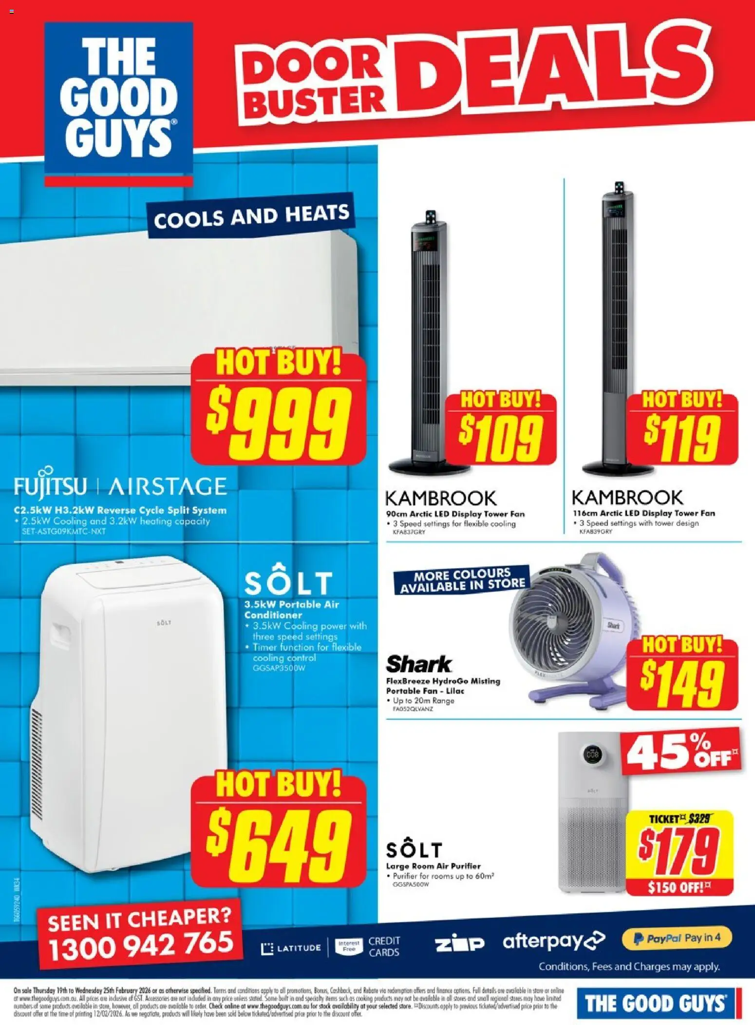 The Good Guys catalogue - valid from 18.02.2026 | Page: 23 | Products: Conditioner, Accessories, Fan, Air purifier