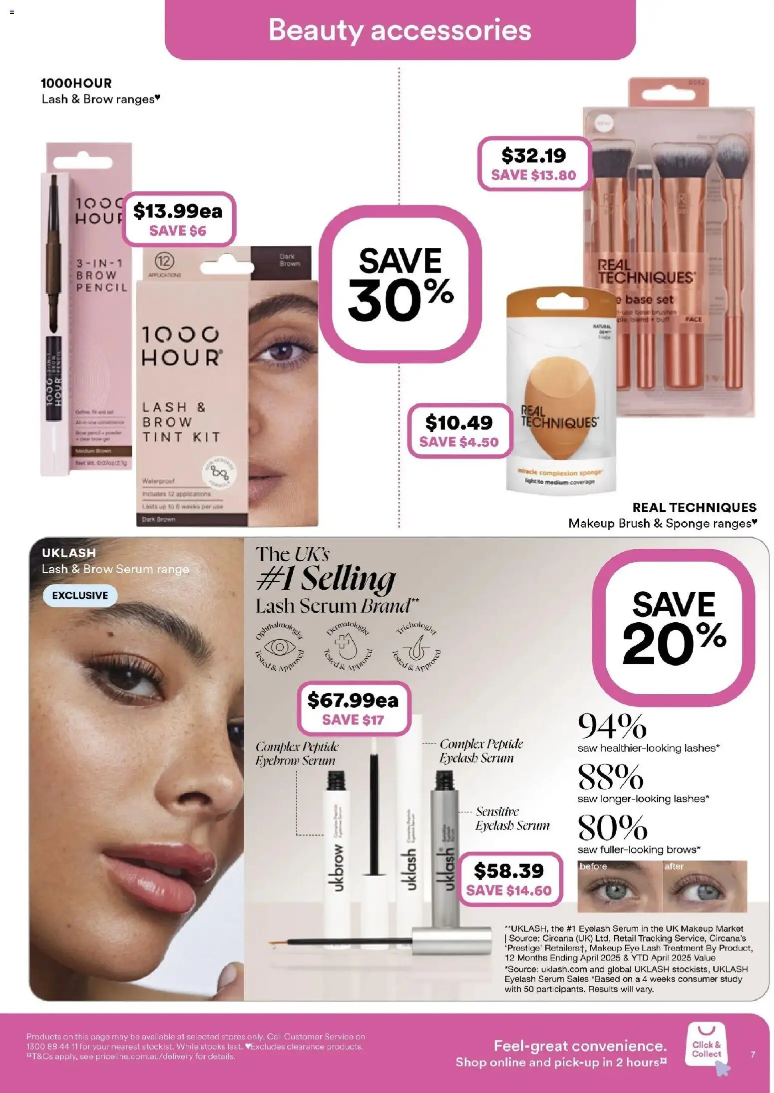 Priceline Pharmacy catalogue - valid from 19.02.2026 | Page: 7 | Products: Powder, Brush, Accessories, Eyelash serum