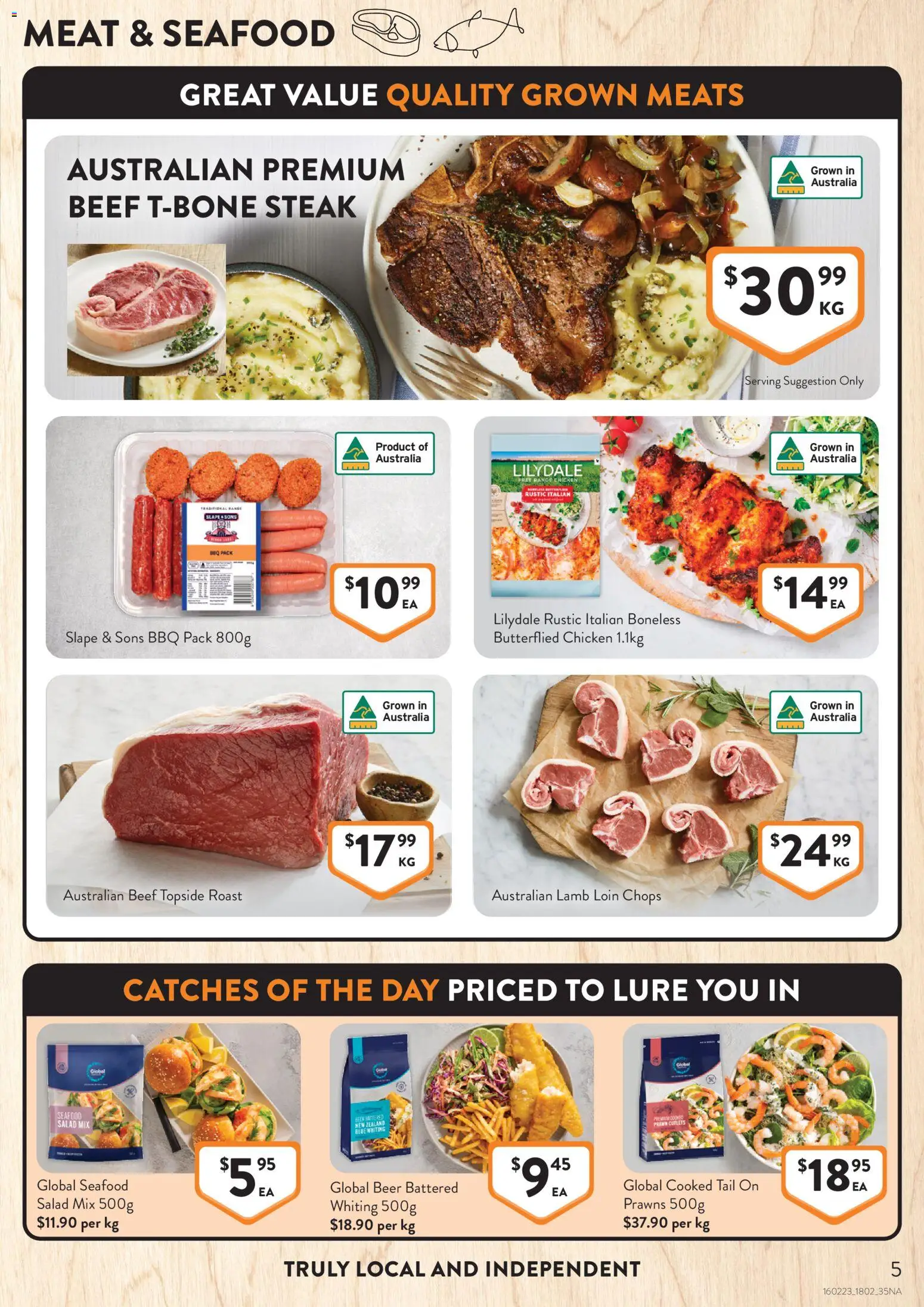 Foodworks catalogue - valid from 18.02.2026 | Page: 5 | Products: Lamb, Beef, Steak, Seafood