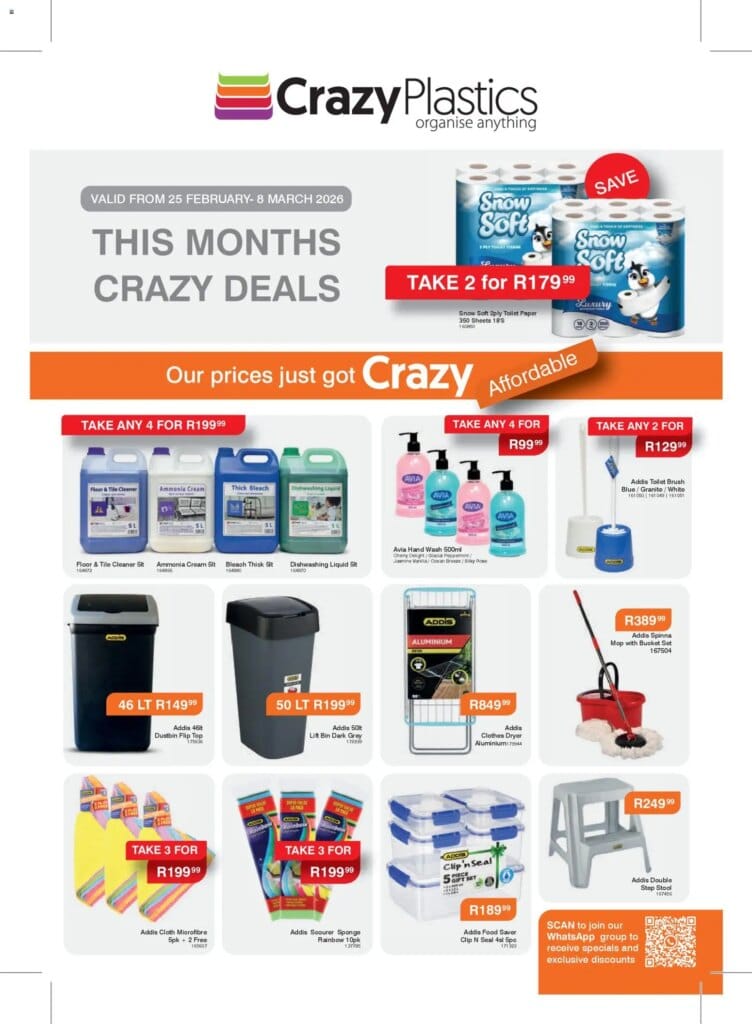 Crazy Plastics Specials (25/02/2026 – 08/03/2026) Online