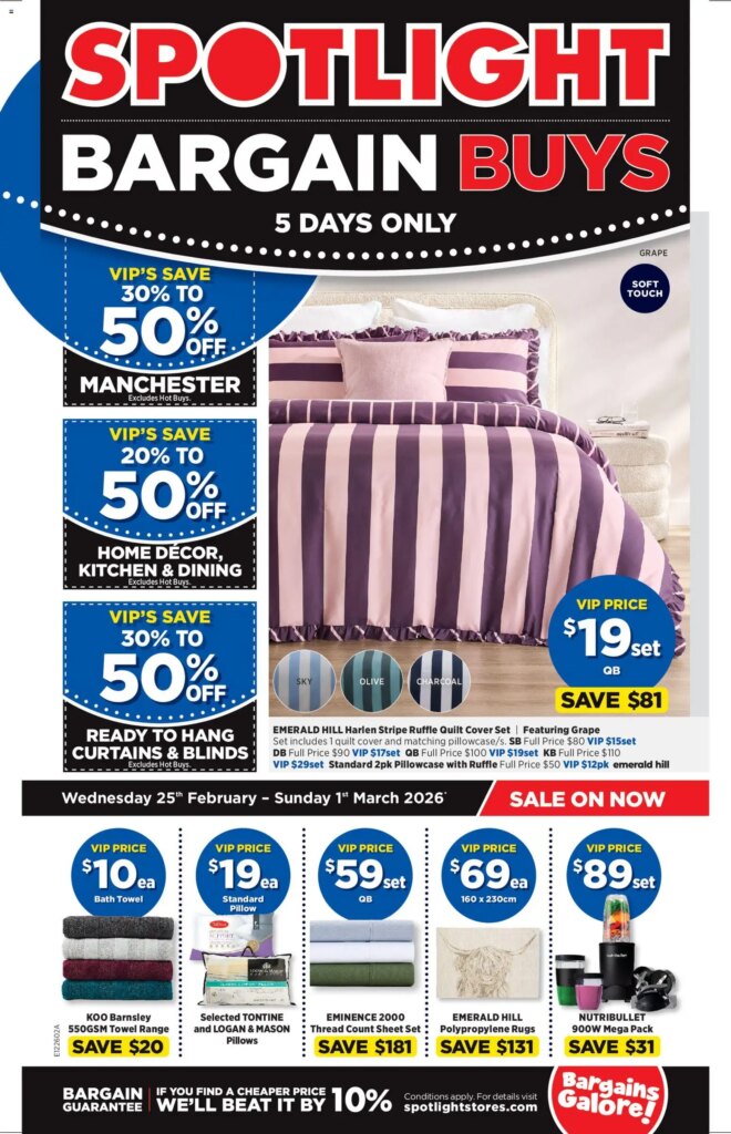 ﻿Spotlight catalogue valid from 25/02/2026 > Online Australia