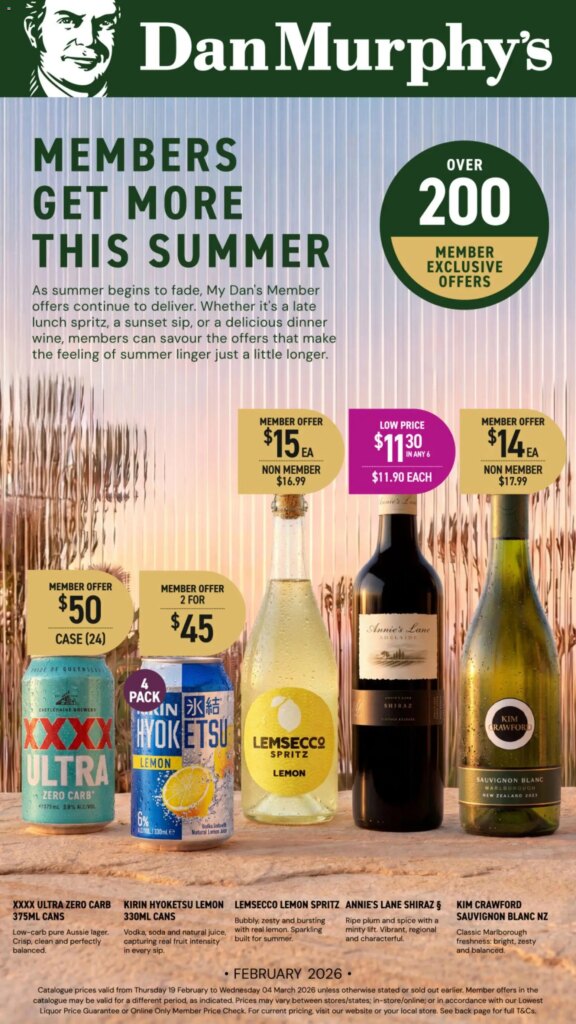 Dan Murphy's Catalogue WA - 19/02/2026 > weekly / monthly specials 2 Dan Murphy’s Catalogue WA – 19/02/2026 > weekly / monthly specials
