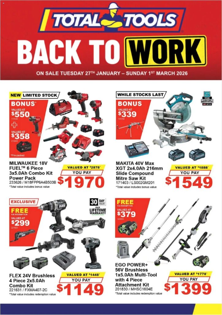 Total Tools Catalogue 27 January weekly / monthly specials 1 Total Tools Catalogue 27 January weekly / monthly specials