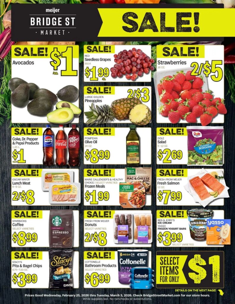 Meijer Bridge Street Market 02/25 sale ad this week