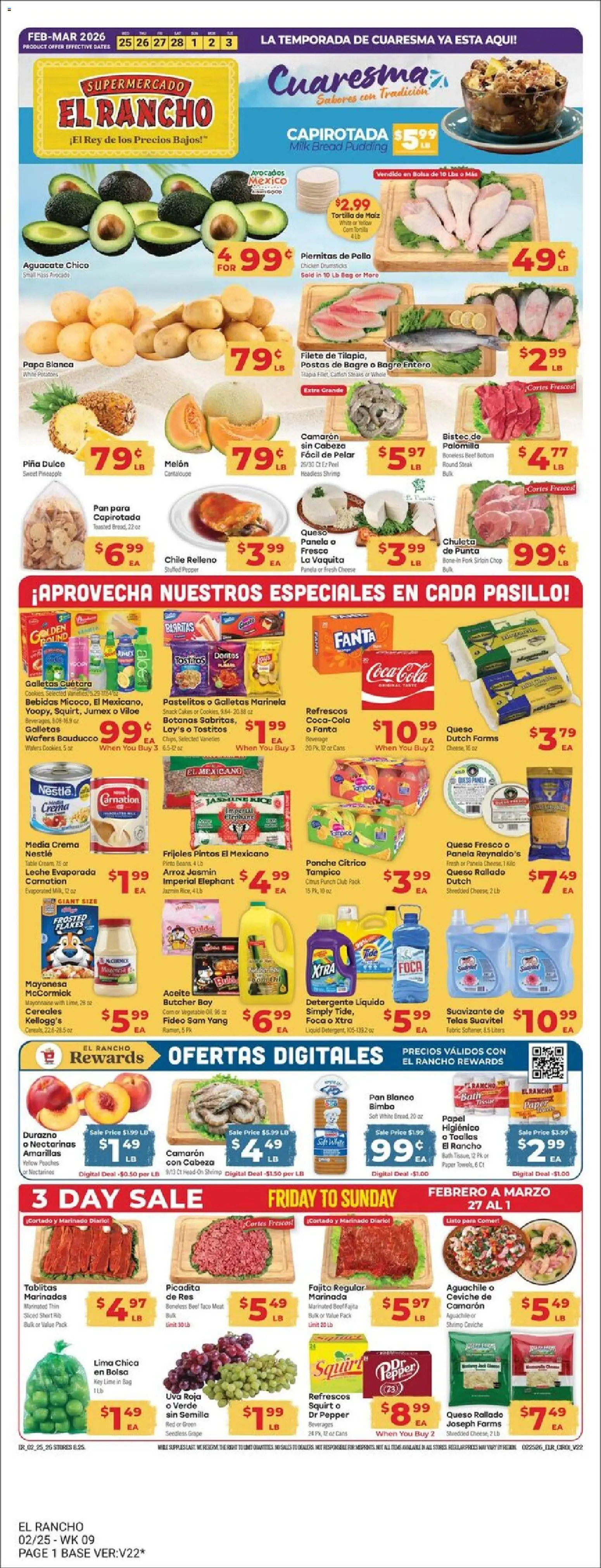 02/25 El Rancho Weekly Ad Grocery Store 1