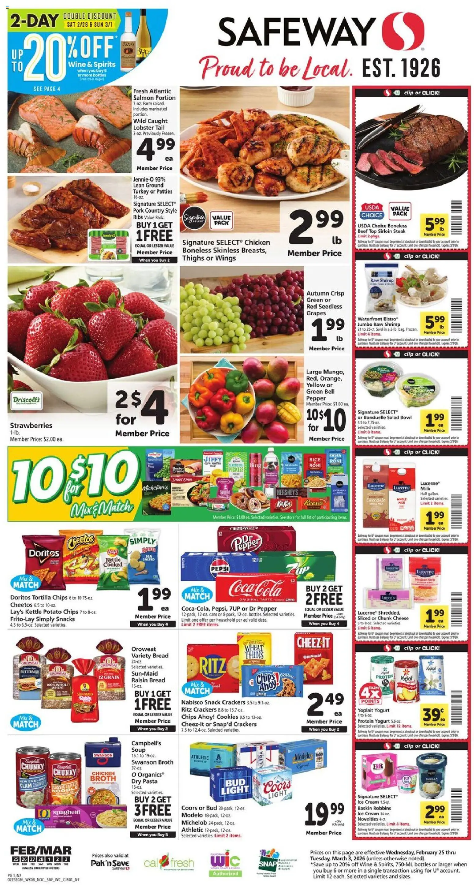 Safeway Sales ad Groceries Online 02/25 1