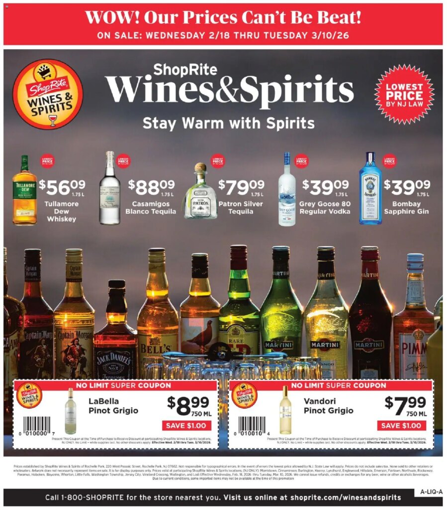 ShopRite Wine & Spirits (02/18 – 03/10 2026) – Flyer