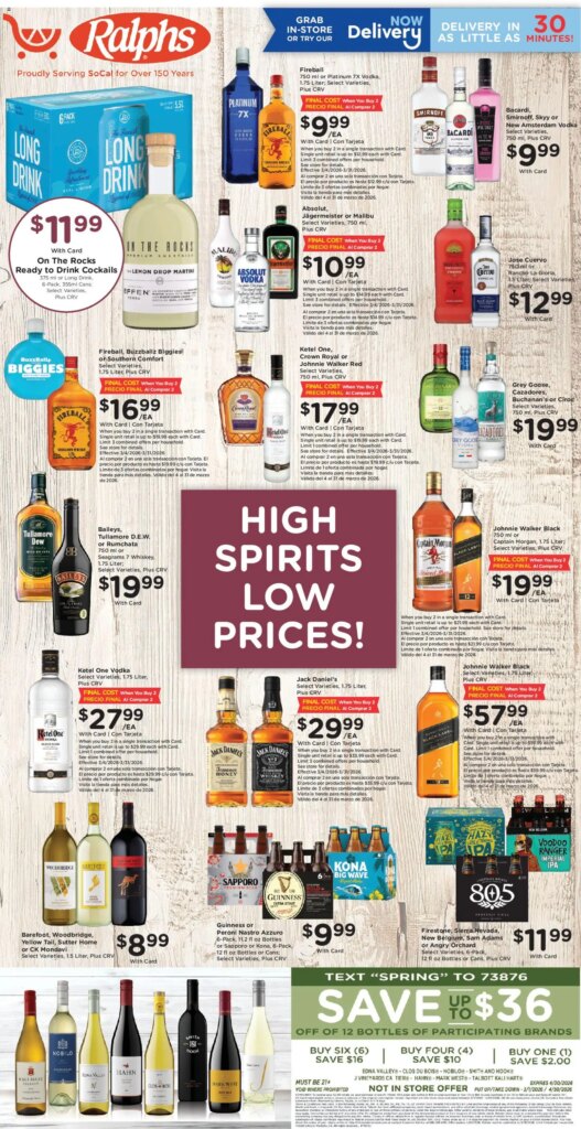 Ralphs Adult Beverage (03/04 – 03/10 2026) – Flyer