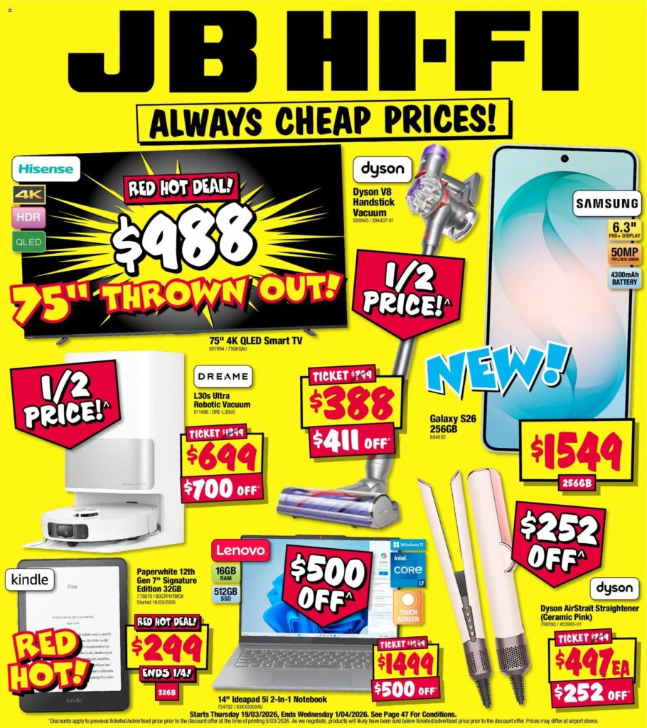 JB Hi-Fi catalogue  – 19/03/2026 > weekly / monthly specials