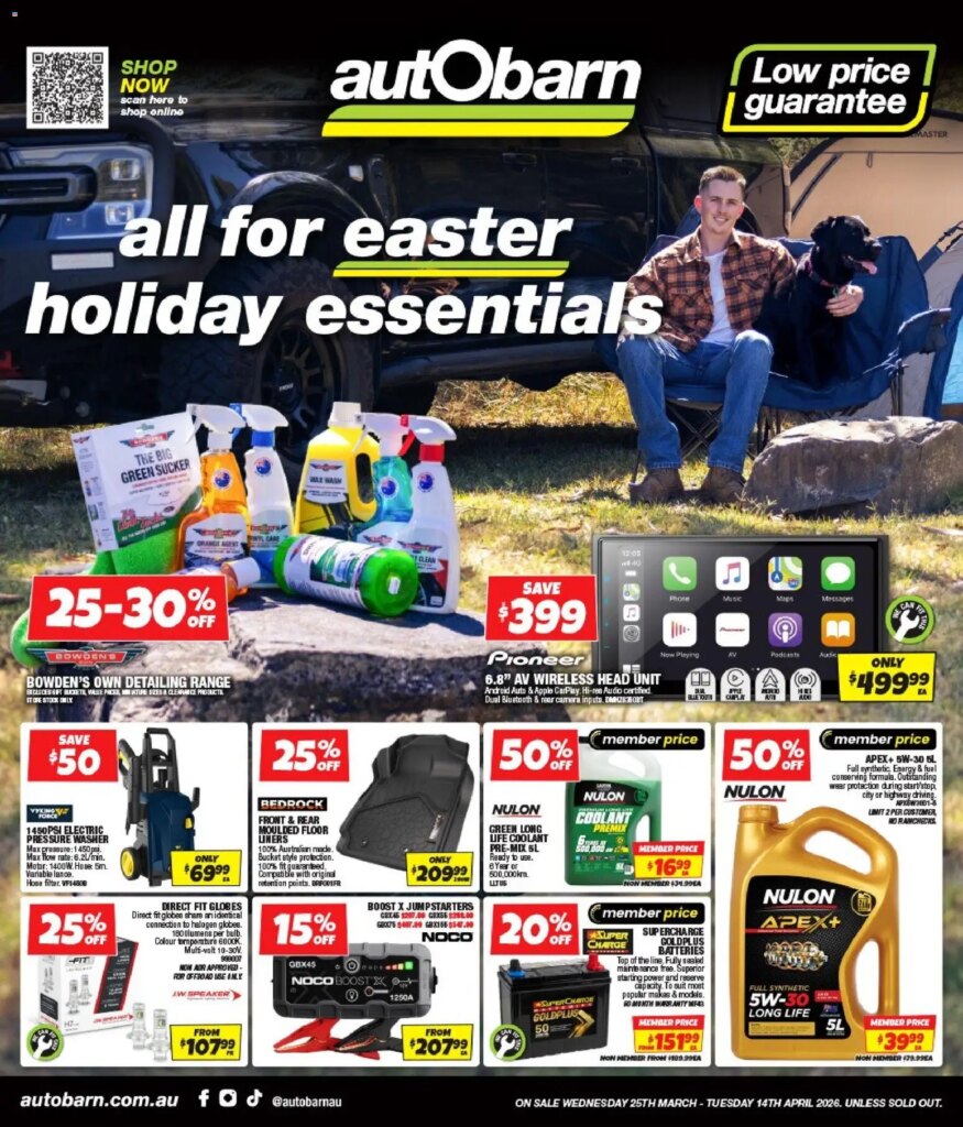 Autobarn – All For Easter Holiday Essentials – 25/03/2026 > weekly / monthly specials