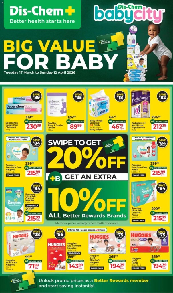 Dis-Chem Big Value For Baby Specials (17/03/2026 – 12/04/2026) Online