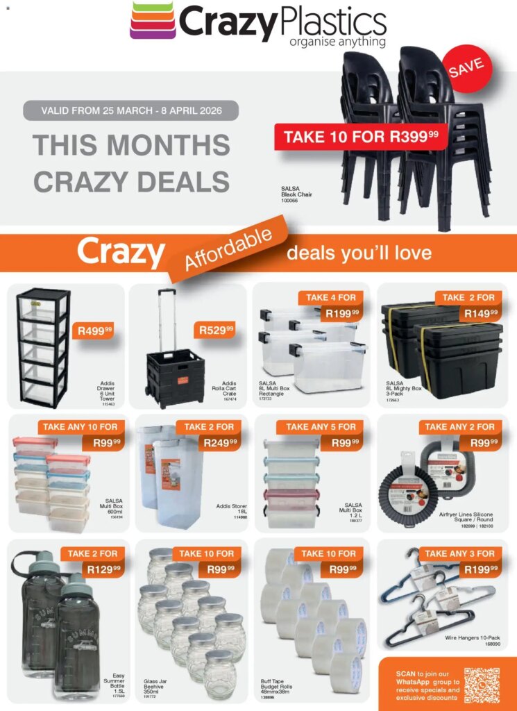 Crazy Plastics Specials (25/03/2026 – 08/04/2026) Online