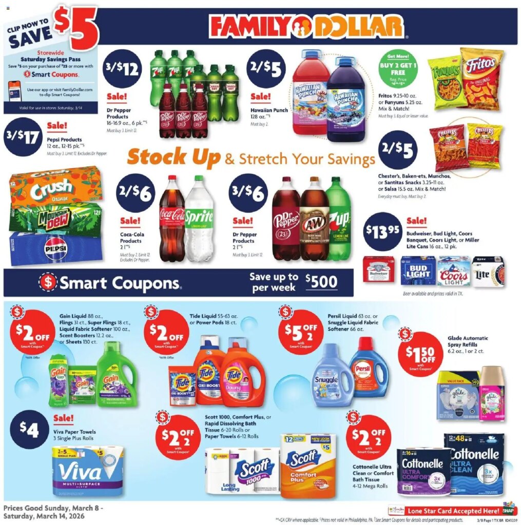 Family Dollar Weekly Ad (03/08 – 03/14 2026) – Flyer