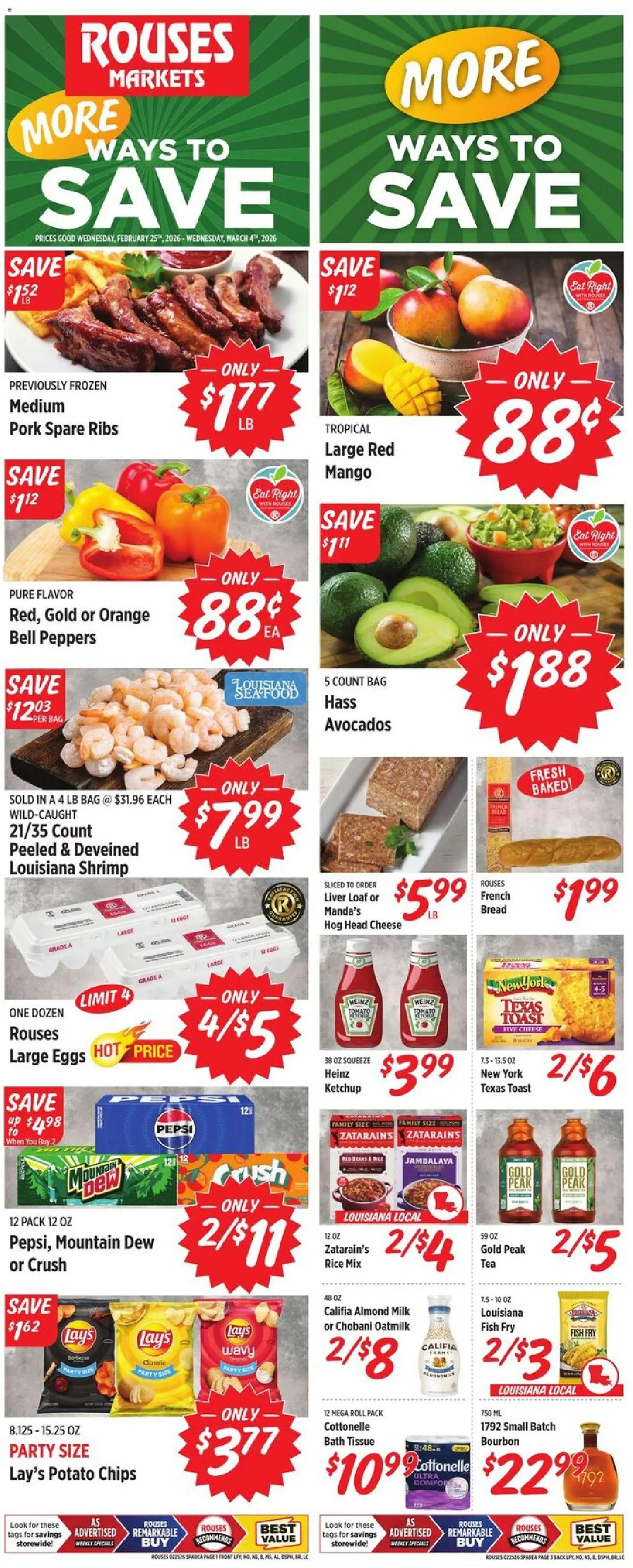 Rouses Weekly Ad - LA (02/25 - 03/04 2026) - Flyer 1