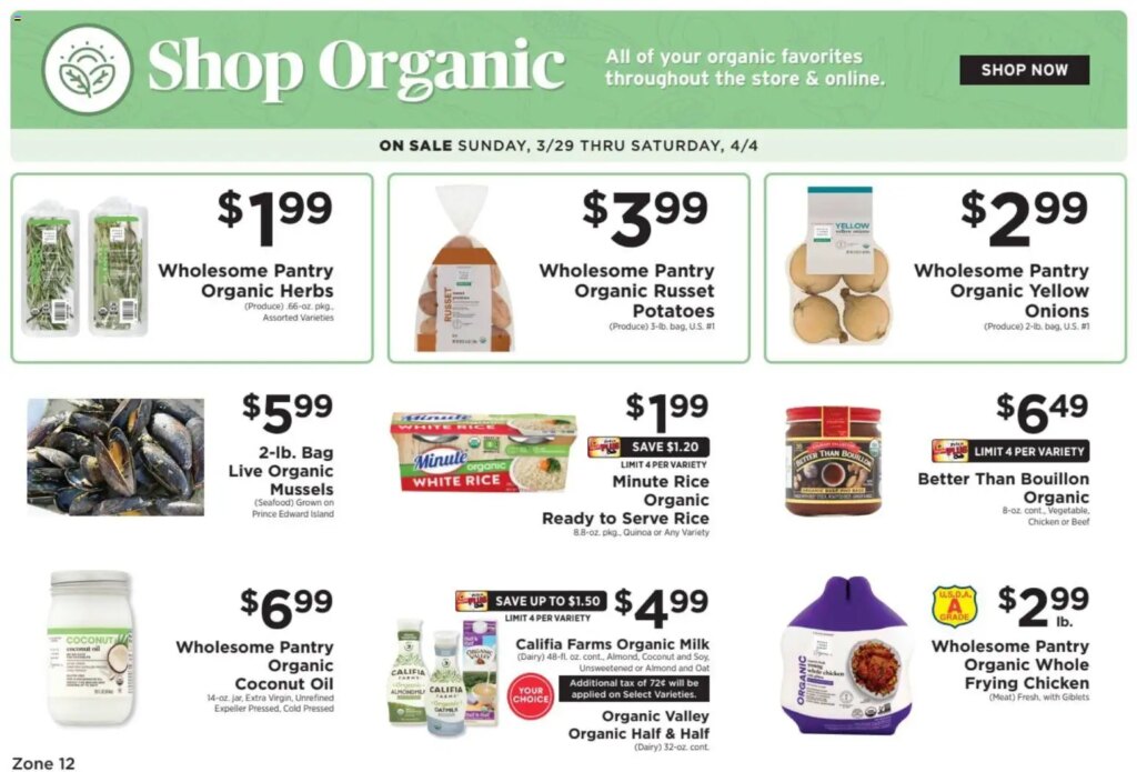 ShopRite Shop Organic (03/29 – 04/04 2026) – Flyer