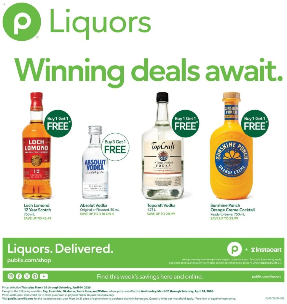 Publix Liquor (03/26 – 04/04 2026) – Flyer