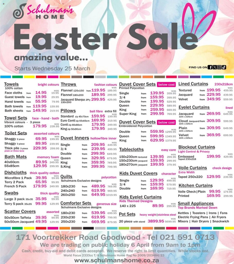 Schulman’s Home Specials (from Wednesday 25/03/2026) Online