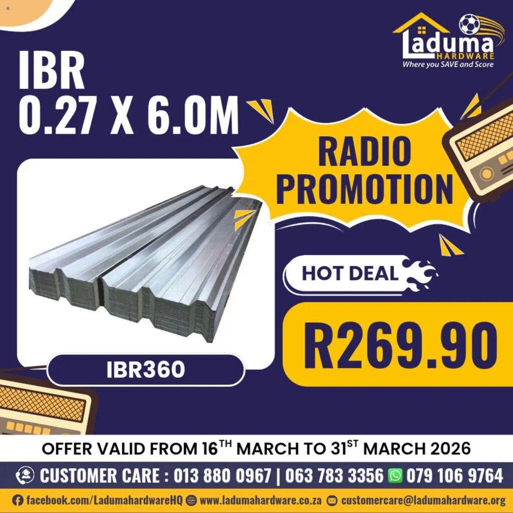 Laduma Hardware Radio Promotion (16/03/2026 – 31/03/2026) Online