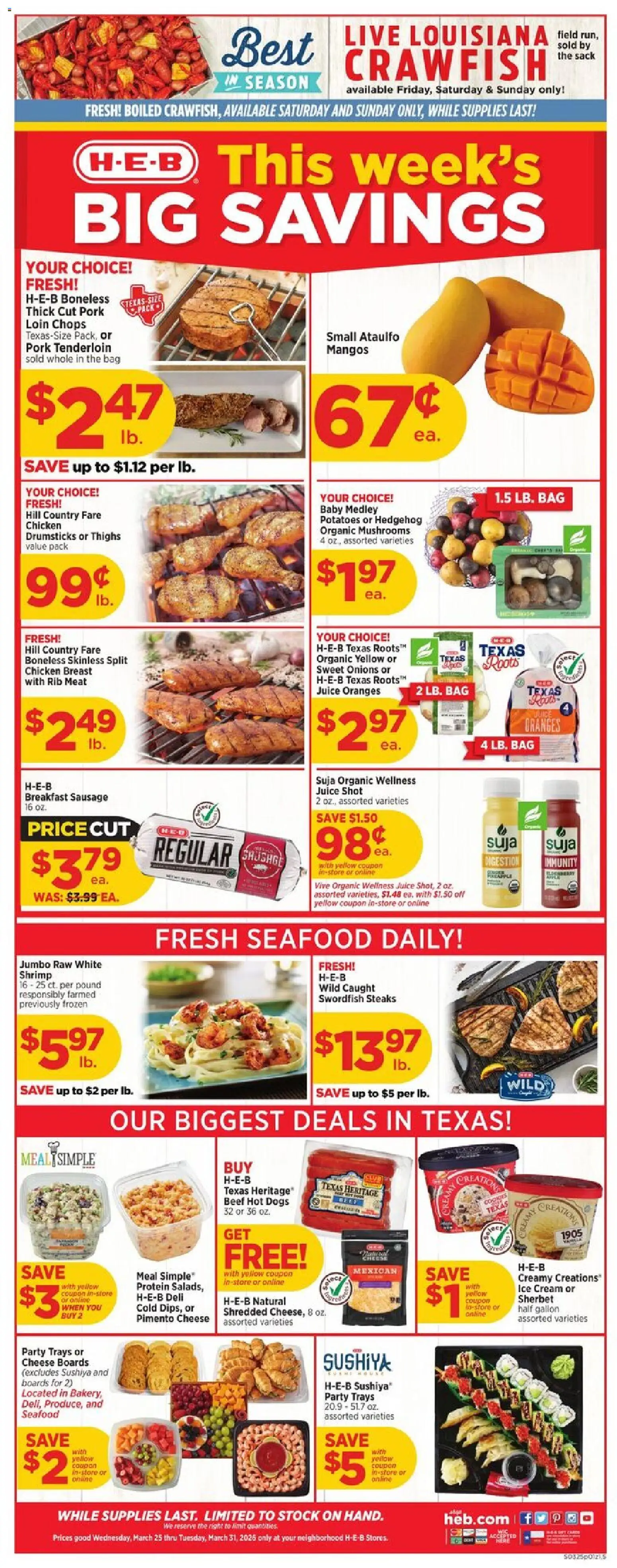 H-E-B Weekly Ad (03/25 - 03/31 2026) - Flyer 1