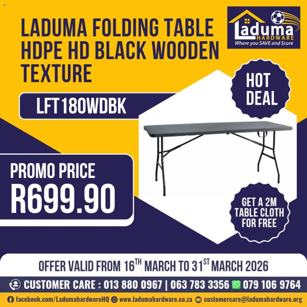 Laduma Hardware Facebook Promotion (16/03/2026 – 31/03/2026) Online