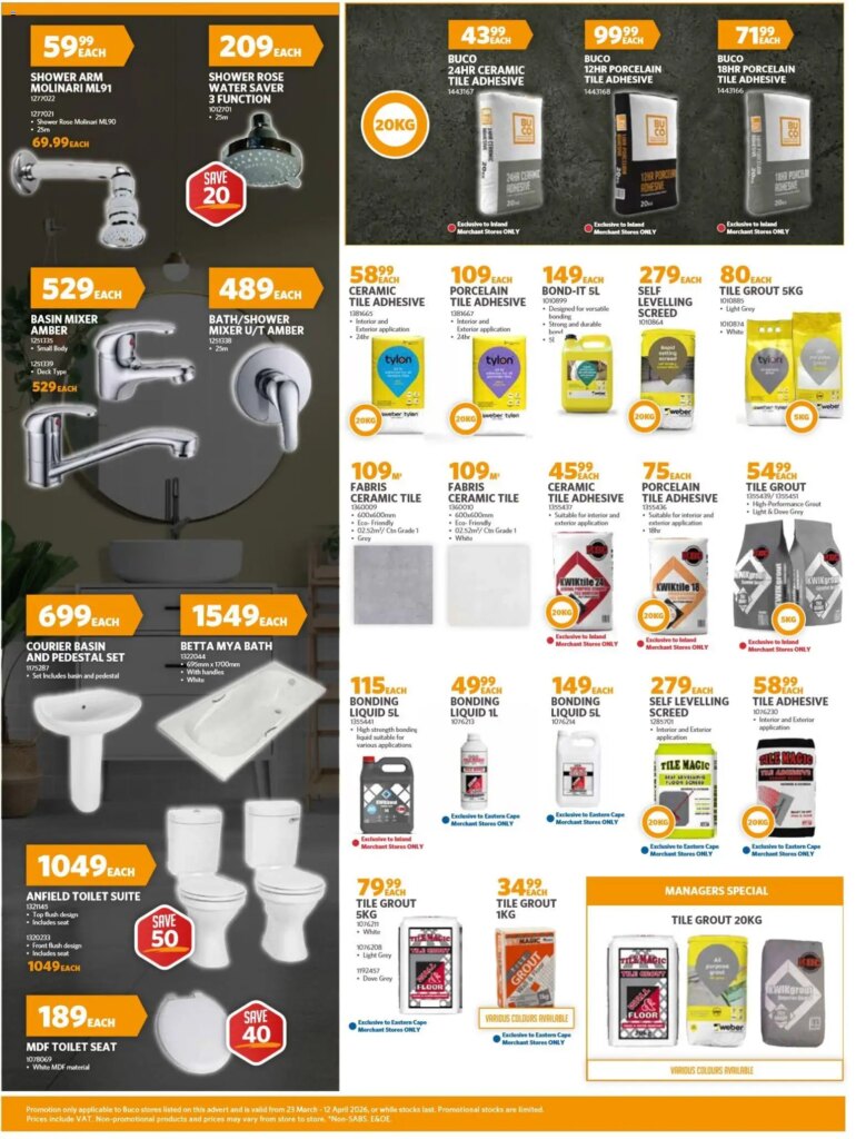 BUCO Merchant Specials (23/03/2026 – 12/04/2026) Online