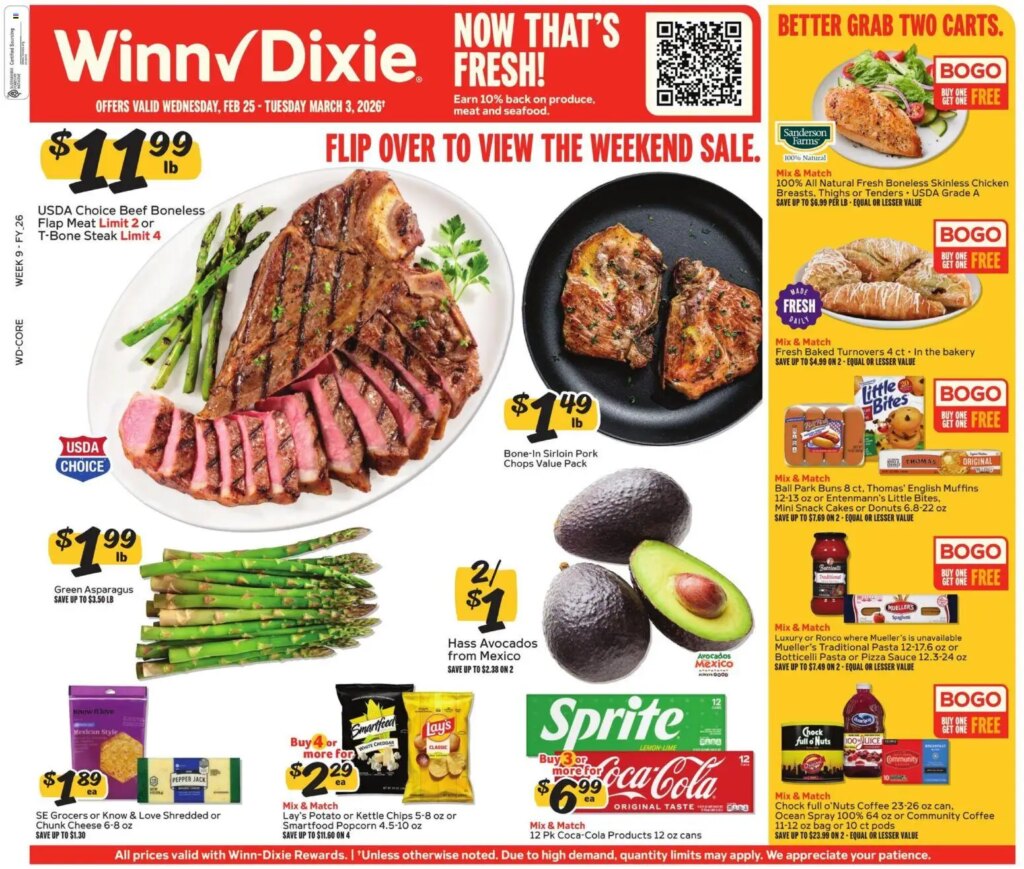 Winn Dixie Weekly Ad (02/25 – 03/03 2026) – Flyer