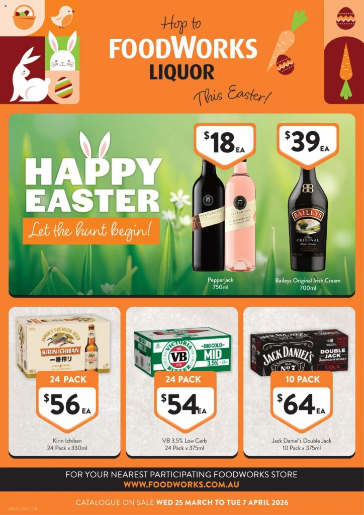 Foodworks Liquor VIC  – 25/03/2026 > weekly / monthly specials
