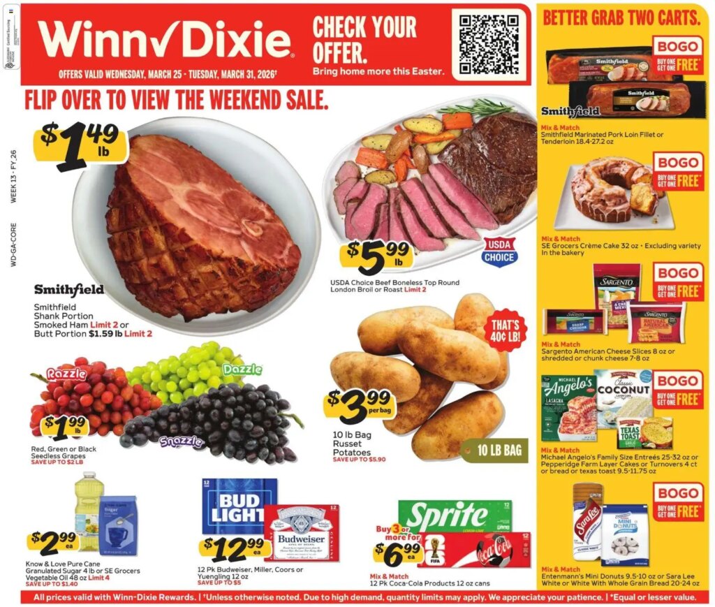 Winn Dixie Weekly Ad (03/25 – 03/31 2026) – Flyer