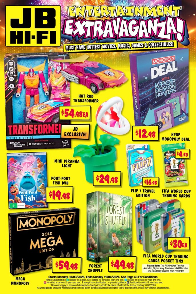 JB Hi-Fi catalogue  – 30/03/2026 > weekly / monthly specials