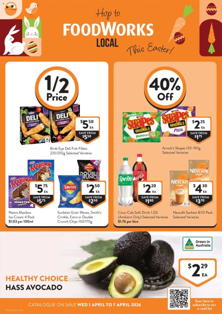 Foodworks catalogue SA – 01/04/2026 > weekly / monthly specials