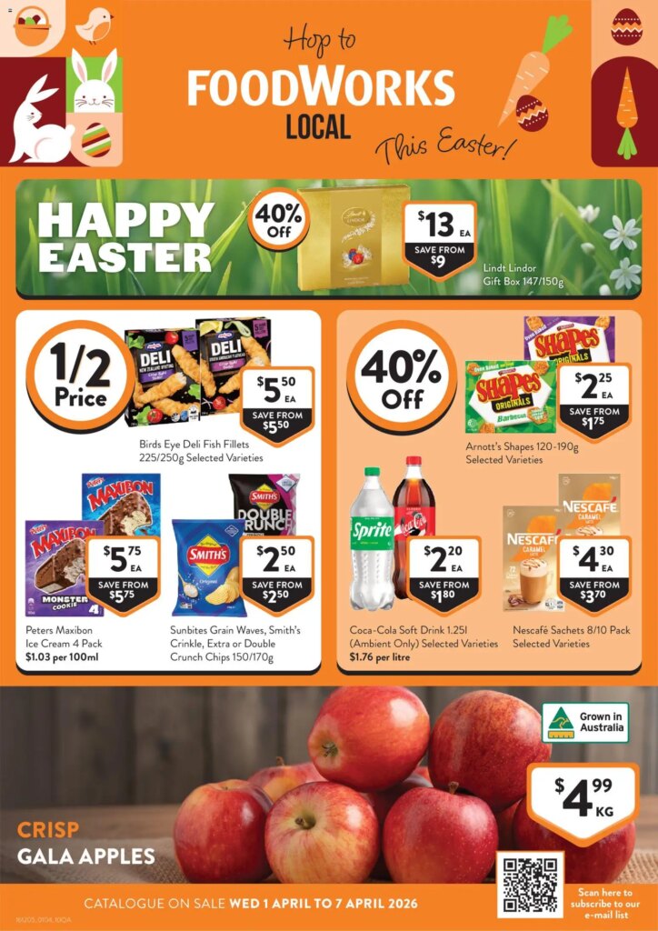 Foodworks catalogue QLD – 01/04/2026 > weekly / monthly specials
