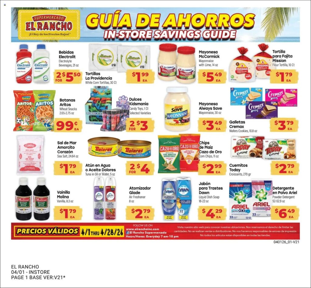 El Rancho Monthly Ad (04/01 – 04/28 2026) – Flyer
