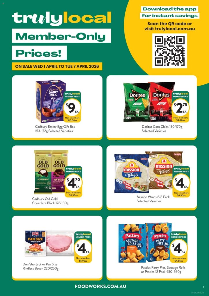 Foodworks Truly Local – 01/04/2026 > weekly / monthly specials