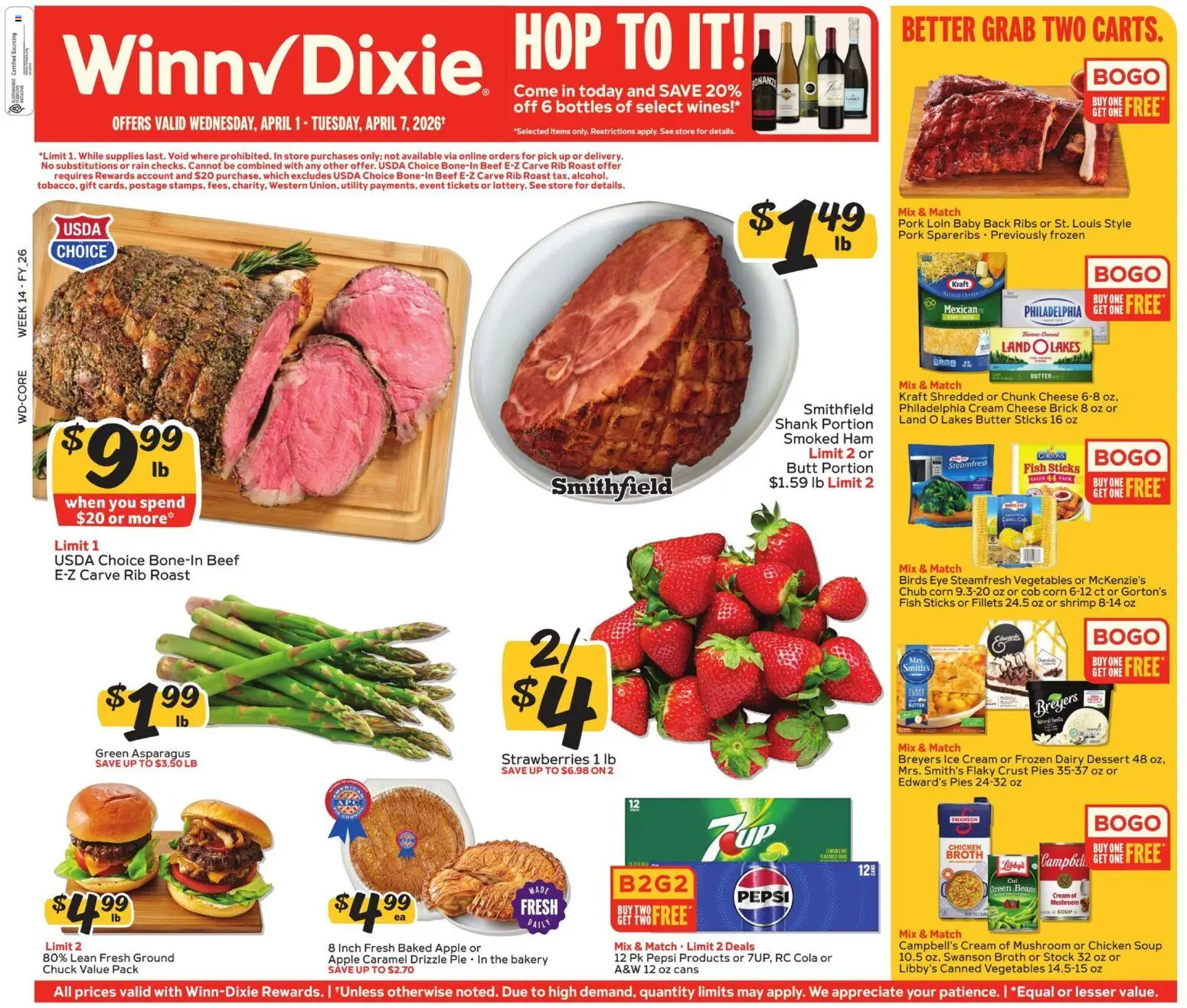 Winn Dixie Weekly Ad (04/01 - 04/07 2026) - Flyer 1