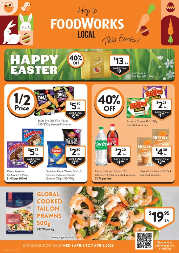 Foodworks catalogue VIC – 01/04/2026 > weekly / monthly specials