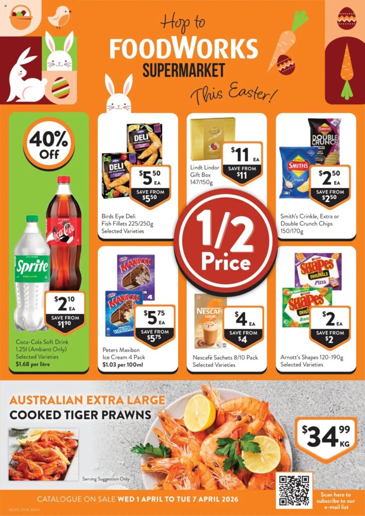 Foodworks catalogue  – 01/04/2026 > weekly / monthly specials