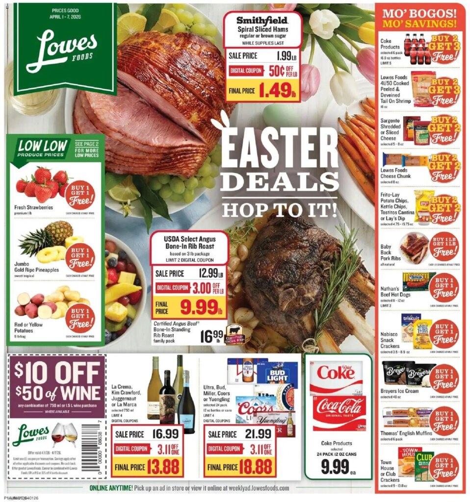 Lowes Foods Weekly Ad – NC (04/01 – 04/07 2026) – Flyer