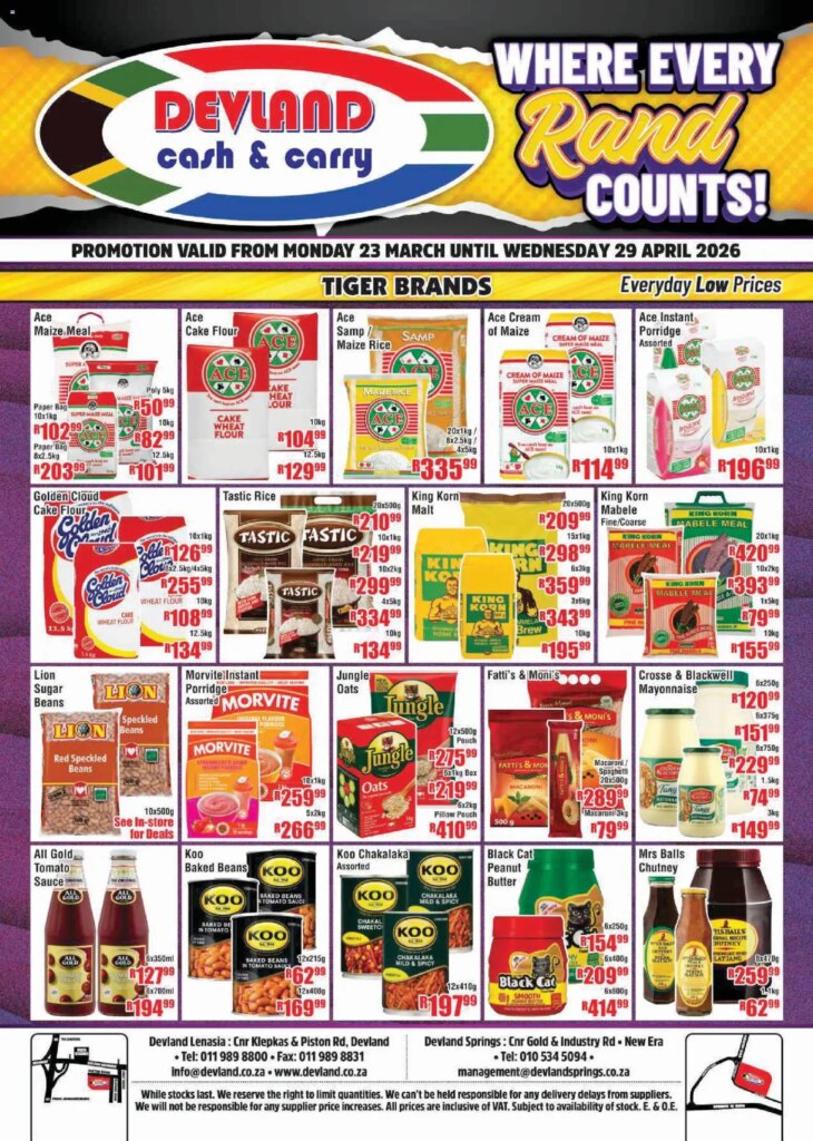 Devland – Monthly Specials (23/03/2026 – 29/04/2026) Online